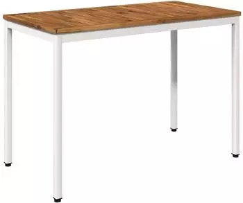 vidaXL Gartentisch 108,5x55x75cm, natur und wei&szlig; (901314)