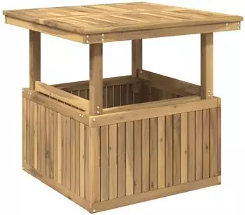 vidaXL Gartenkaffeetisch aus massivem Akazienholz, h&ouml;henverstellbar (901706)