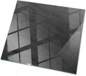 Tulup Glas-Tischplatte quadratisch, Steintextur, 50x50cm