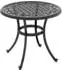 Outsunny Gartenbeistelltisch Aluminiumguss, schwarz, 60x60x53cm