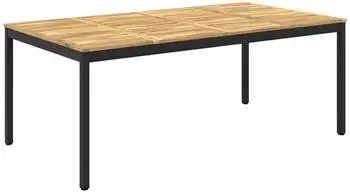vidaXL Gartentisch weiß und schwarz 196x100,5x75cm (3394426)