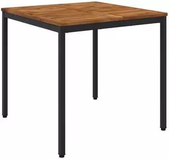 vidaXL Gartentisch 80x80,5x75cm, natur/schwarz (901310)