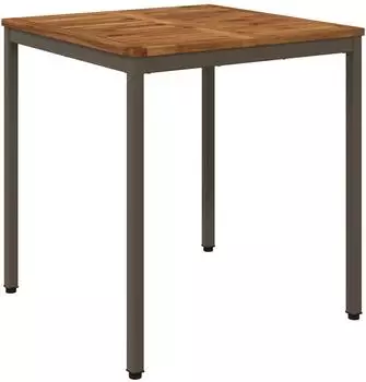 vidaXL Gartentisch natur und kaffee 70x68,5x75cm