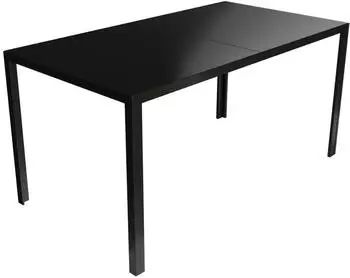 Mojawo Black Line Gartentisch Glas 150x80cm