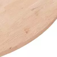 vidaXL Runde Tischplatte &Oslash;90x1,5 cm Unbehandeltes Massivholz Eiche