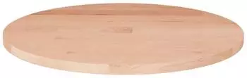 vidaXL Runde Tischplatte Massivholz Eiche, Ø40x1,5cm (342894)