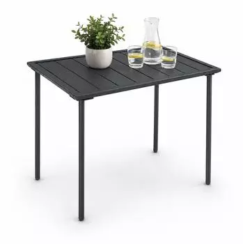 VCM Sumila Gartentisch Metall 80x55cm, h&ouml;henverstellbar