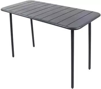 VCM Sumila Gartentisch Metall, schwarz, 110x55cm
