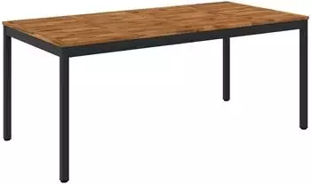 vidaXL Gartentisch 180x88,5x75cm, natur und schwarz (901325)