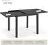 TecTake Campos Gartentisch Aluminium, ausziehbar, höhenverstellbar, dunkelgrau