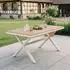Idimex Isola Gartentisch 150x90cm wetterfest, weiß/natur (800000781069)