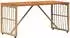 vidaXL Gartentisch Poly Rattan/Stahl, natur, 80x40x40cm (42025146)