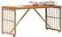 vidaXL Gartentisch Poly Rattan/Stahl, natur, 80x40x40cm (42025146)