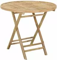 vidaXL Gartentisch Natur 80 x 70 cm Bambus