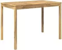 vidaXL Gartenbar-Tisch Wei&szlig; gewaschen 147 x 88,5 x 105 cm