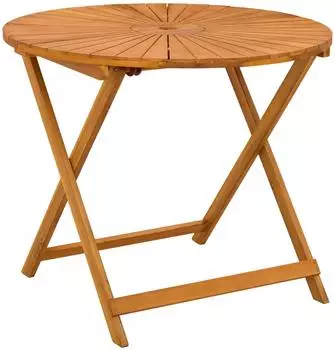 vidaXL Klappbarer Gartentisch Akazienholz &Oslash;90x75cm (42024980)