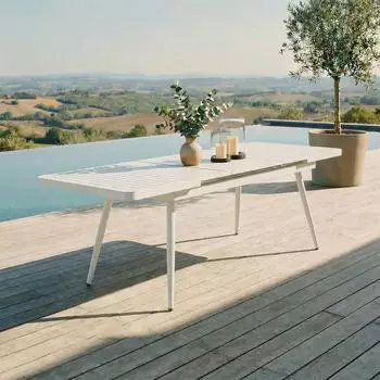 Idimex Gartentisch SUNNY ausziehbar 180–240cm, Aluminium, weiß (800001079065)