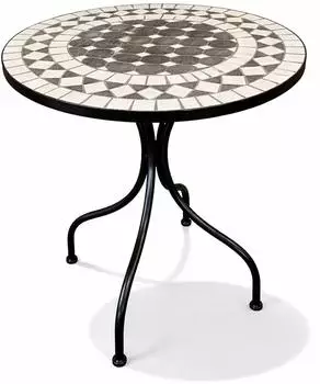 Mojawo Mosaiktisch rund &Oslash;60cm x H70cm, anthrazit/grau