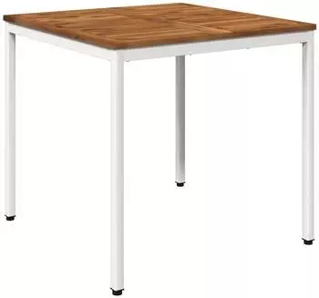 vidaXL Gartentisch 80x80,5x75cm, natur und wei&szlig; (901311)