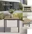 TecTake Inca Gartentisch Aluminium, ausziehbar, Holzoptik schwarz/braun