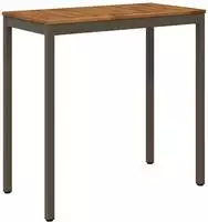 vidaXL Gartenbar-Tisch NAARDEN Natur und Kaffee 108,5 x 55 x 105 cm