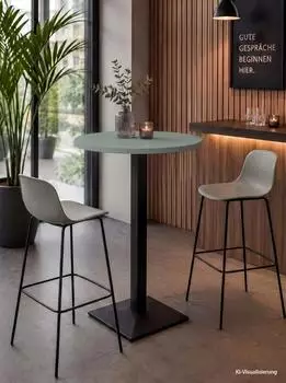 M&auml;usbacher Big Bistro Metall Bistrotisch rund &Oslash;70cm, pine gr&uuml;n matt, H105cm (72607149-0)