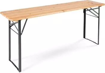 Stagecaptain Hirschgarten Bierzelttisch klappbar, 177cm, Holz natur, 4er-Set (BBT-180)