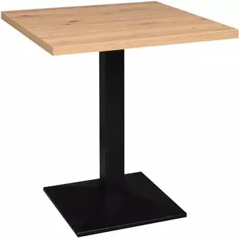 M&auml;usbacher Big Bistro Metall Bistrotisch 70x70cm, Asteiche/schwarz matt