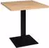 Mäusbacher Big Bistro Metall Bistrotisch 70x70cm, Asteiche/schwarz matt