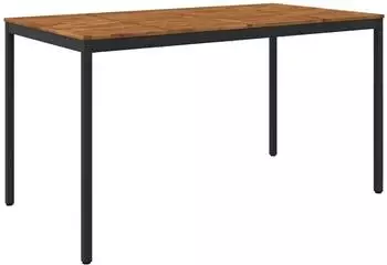 vidaXL Gartenbar-Tisch natur und schwarz 196x100,5x105cm