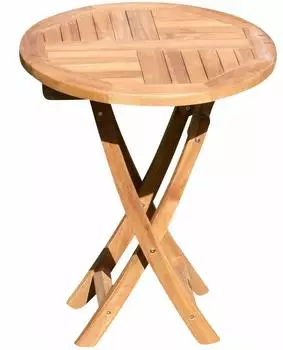 Aleos COAMO Klapptisch rund, Teakholz, 60cm (COAMO-TISCH60)