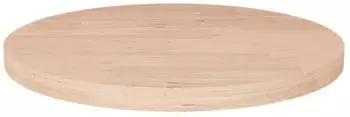 vidaXL Runde Tischplatte &Oslash;50x2,5cm Eiche, unbehandelt (342902)