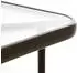 VCM Bistrotisch mit Glasplatte und Schirmständerloch, braun, 110x60x72cm