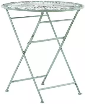 Beliani Trento Klapptisch Bistrotisch, Metall, hellgr&uuml;n, 70cm (Trento)