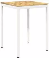 vidaXL Gartenbar-Tisch NAARDEN Wei&szlig; 80 x 80,5 x 105 cm