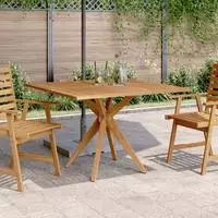 vidaXL Gartentisch Quadratisch 110x110x75 cm Massivholz Akazie