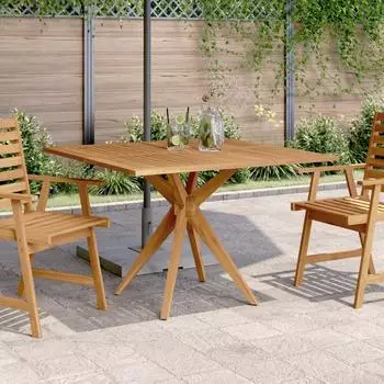 vidaXL Gartentisch quadratisch 110x110x75cm Akazien-Massivholz (367837)