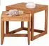 Mr. Deko Verwood 2er Set Beistelltisch Teakholz massiv, stapelbar, 50x50x50cm (BL26032)