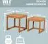 Mr. Deko Verwood 2er Set Beistelltisch Teakholz massiv, stapelbar, 50x50x50cm (BL26032)