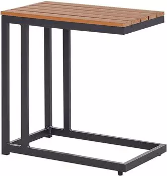 Beliani Messina Gartenbeistelltisch 60x35cm schwarz (523653)