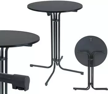 Trutzholm Stehtisch klappbar, Stahl, anthrazit, Ø80cm / H110cm (8958)