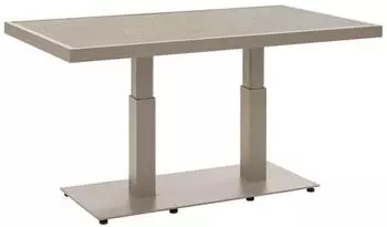 Brafab Scale Loungetisch h&ouml;henverstellbar 140x85cm, Keramik khaki/greige (2416-21-27)