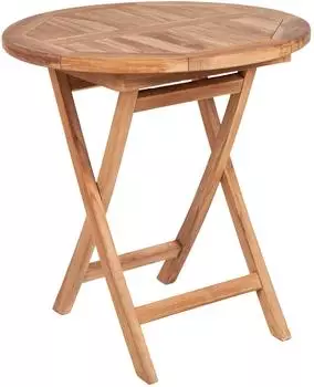 Riess-Ambiente Empire Teak Gartentisch rund klappbar, Teakholz, 70cm (41115)