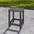 Outsunny Outdoor-Beistelltisch HDPE, rechteckig, grau, 48x37x46cm