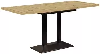 Mäusbacher Big Bistro Metall Bistrotisch ausziehbar, Asteiche/schwarz matt, 120-160x75x70cm (65658721-0)