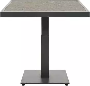 Brafab Scale Loungetisch h&ouml;henverstellbar 85x85cm, Aluminium/Keramik, anthrazit (2417-73-73)
