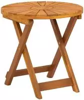 vidaXL Bistrotisch Natur &Oslash;45 x 45 cm Massivholz Akazie