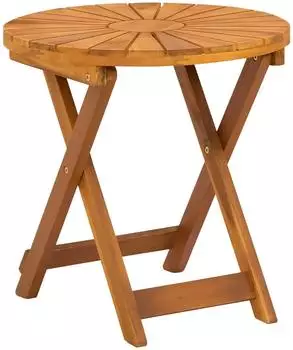 vidaXL Bistrotisch natur &Oslash;45x45cm Akazien-Massivholz