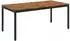 vidaXL Gartentisch 147x88,5x75cm, natur/schwarz (901322)