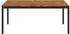 vidaXL Gartentisch 147x88,5x75cm, natur/schwarz (901322)